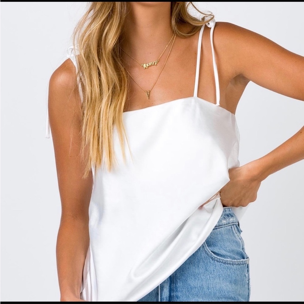 Princess Polly So Fine Tie Up Top in White
